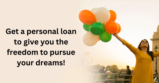 Get a personal loan to give you the freedom to pursue your dreams!